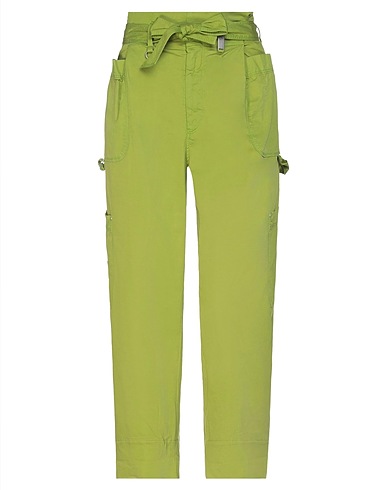 HIGH Pantalon USE Vert 87% Coton, 11% Lin, 2% Élasthanne