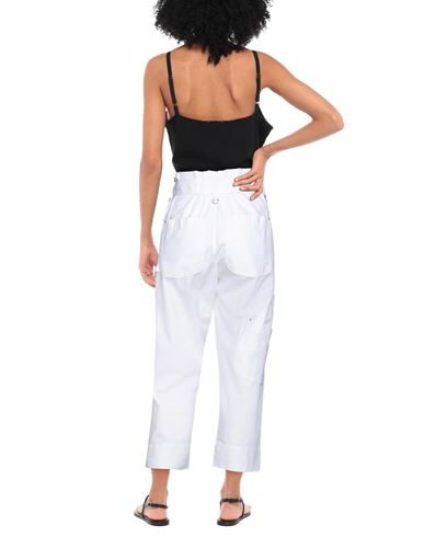 HIGH HIGH WOMAN PANTS WHITE SIZE 4 COTTON, LINEN, ELASTANE 13552323OB 6