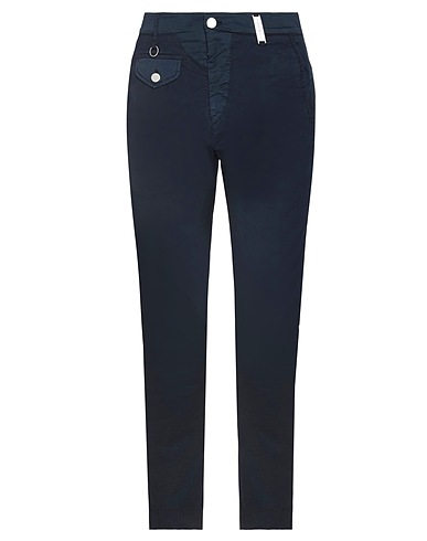 HIGH Casual pants Midnight blue 98% Cotton, 2% Elastane, Linen