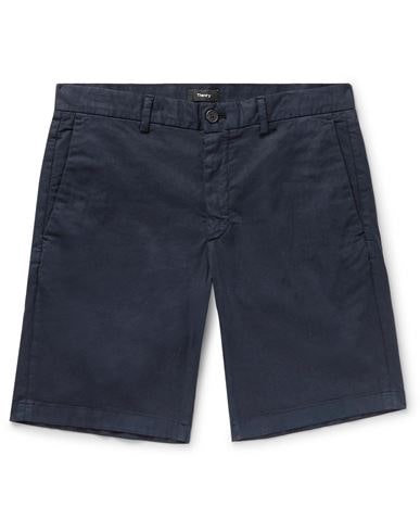 Theory Man Shorts & Bermuda Shorts Midnight Blue Size 33 Cotton, Elastane