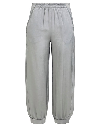 EMPORIO ARMANI Casual trouser Grey 82% Silk, 18% Polyamide