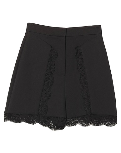 MCQUEEN Shorts & Bermuda Black 63% Wool, 25% Silk, 12% Polyamide, Cotton