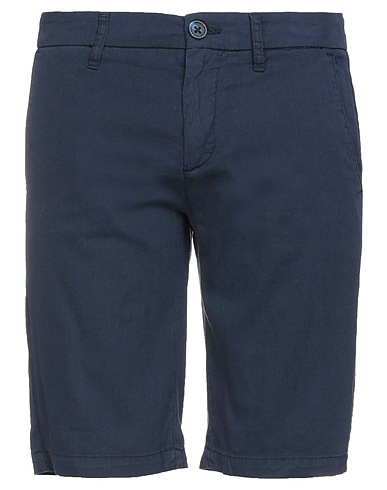 GUESS Shorts & Bermuda Midnight blue 82% Cotton, 16% Linen, 2% Elastane