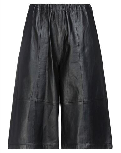 Alysi Woman Shorts & Bermuda Shorts Black Size 4 Soft Leather
