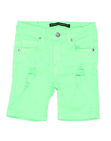 DANIELE ALESSANDRINI Shorts & Bermuda Verde lime 98% Cotone, 2% Elastan