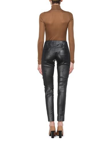 Haider Ackermann Woman Pants Black Size 8 Rayon, Cupro, Leather, Elastane In Black