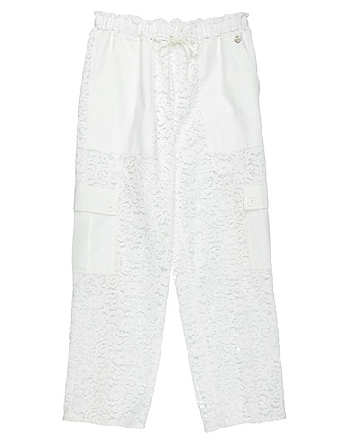 TWINSET Casual trouser White 57% Polyamide, 43% Cotton, Linen