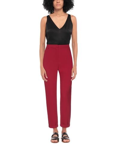 Shop Be Blumarine Woman Pants Brick Red Size 4 Polyester, Elastane