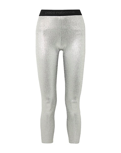 RABANNE Leggings Silver 75% Viscose, 20% Polyester, 5% Elastane
