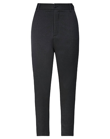 VIRNA DRÒ Casual trouser Charcoal 52% Polyester, 30% Virgin Wool, 16% Viscose, 2% Lycra®