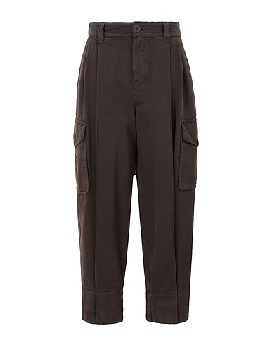 SEE BY CHLOÉ Casual pants Dark brown 100% Cotton