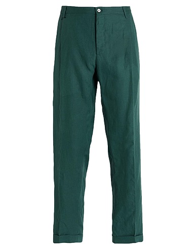 DOLCE&GABBANA Casual trouser Deep teal 100% Linen