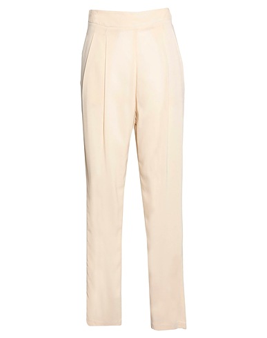 LIVIANA CONTI Casual pants Beige 94% Viscose, 6% Elastane