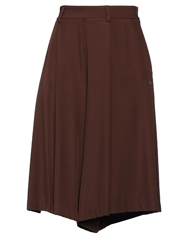 OTTOD'AME Shorts & Bermuda Dark brown 97% Polyester, 3% Elastane