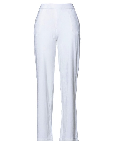 MAJESTIC FILATURES Casual trouser White 48% Cotton, 48% Modal, 4% Elastane