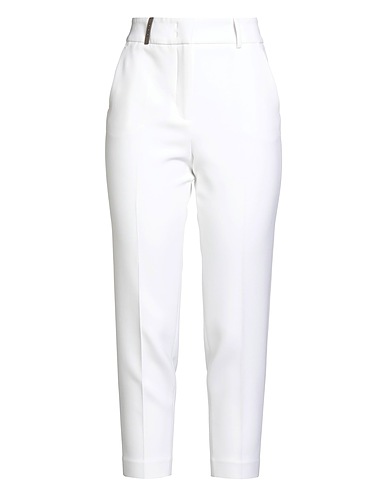 PESERICO Pantalone Bianco 64% Poliestere, 27% Viscosa, 6% Cotone, 3% Elastan