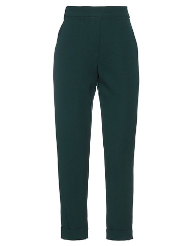 P.A.R.O.S.H. Casual trouser Dark green 97% Polyester, 3% Elastane