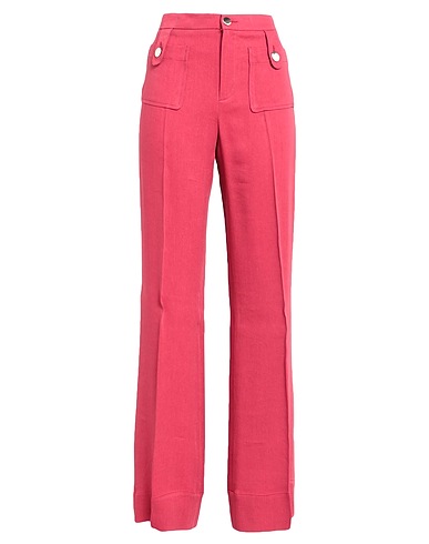 L' AUTRE CHOSE Casual trouser Brick red 53% Viscose, 47% Linen