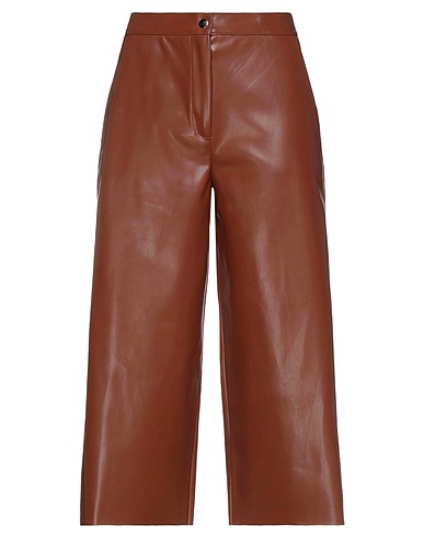 SEMICOUTURE Casual trouser Brown 100% Polyurethane, Polyester