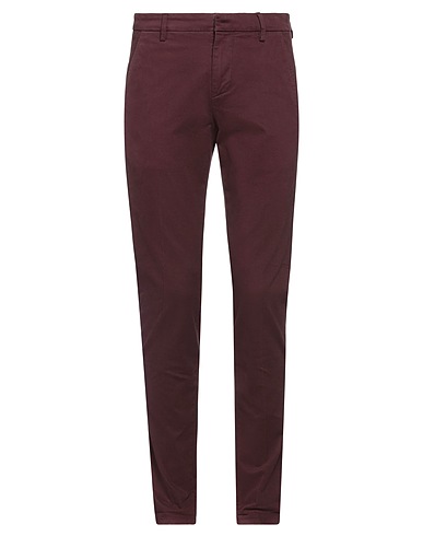 DONDUP Casual pants Burgundy 98% Cotton, 2% Elastane