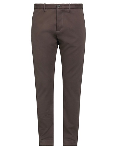NINE IN THE MORNING Casual pants Dark brown 97% Cotton, 3% Elastane