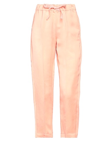SEMICOUTURE Casual pants Salmon pink 40% Viscose, 33% Linen, 27% Acetate