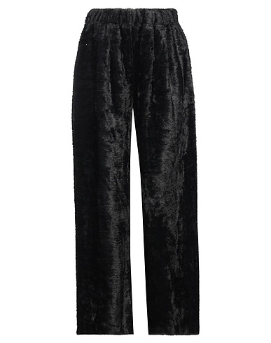 WEILI ZHENG Casual trouser Black 55% Polyester, 40% Acrylic, 5% Elastane