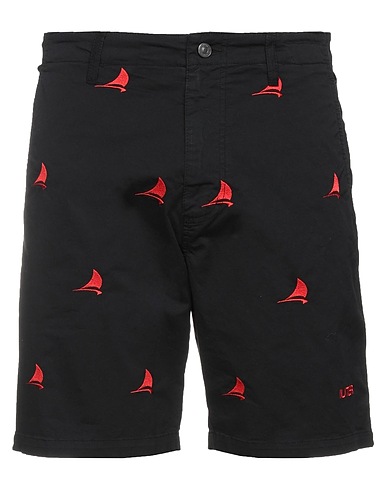 IUTER Shorts & Bermuda Black 97% Cotton, 3% Elastane