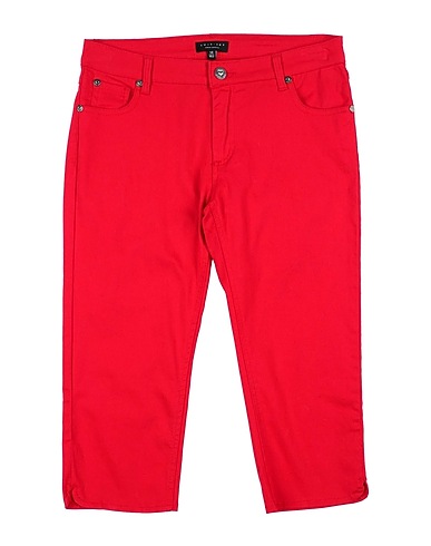 TWINSET Casual trouser Red 98% Cotton, 2% Elastane
