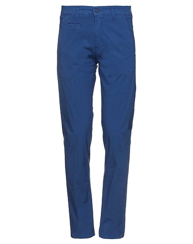 LIU •JO MAN Casual trouser Blue 97% Cotton, 3% Elastane