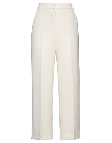 WEEKEND MAX MARA Casual trouser Ivory 72% Acetate, 28% Polyester