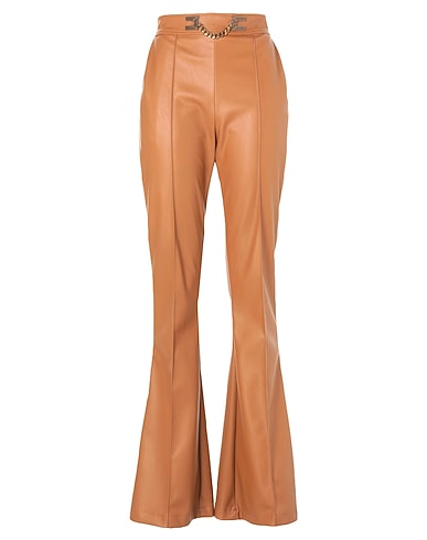 ELISABETTA FRANCHI Casual trouser Light brown 100% Polyester, Polyurethane
