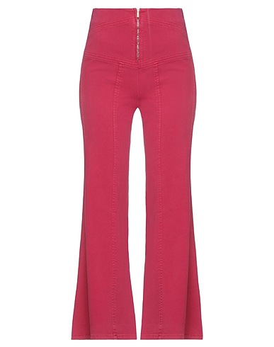 ALBERTA FERRETTI Casual trouser Fuchsia 97% Cotton, 3% Elastane