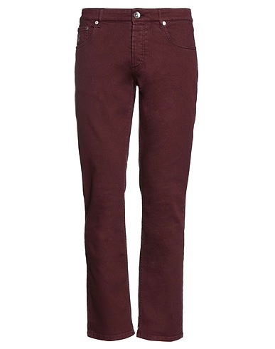 BRUNELLO CUCINELLI Casual trouser Burgundy 99% Cotton, 1% Elastane