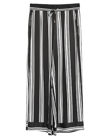 PIANURASTUDIO Pantalone Nero 65% Viscosa, 35% Seta