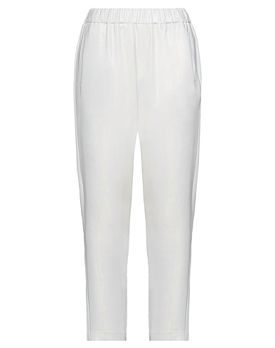 PANICALE Pantalone Avorio 95% Viscosa, 5% Elastan