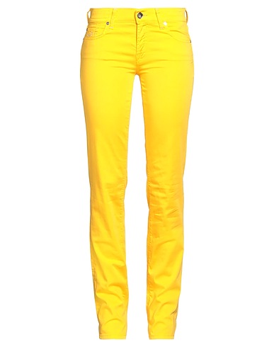 JACOB COHЁN Pantalone Giallo 97% Cotone, 3% Elastan