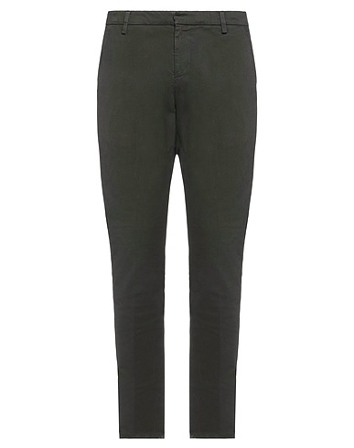 DONDUP Casual trouser Dark green 98% Cotton, 2% Elastane