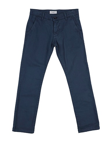 PAOLO PECORA Casual pants Midnight blue 98% Cotton, 2% Elastane