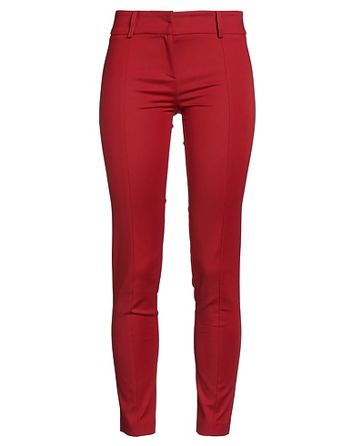 PATRIZIA PEPE Casual trouser Brick red 48% Cotton, 45% Polyamide, 7% Elastane
