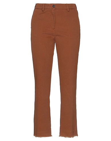 WHITE SAND Casual pants Brown 97% Cotton, 3% Elastane