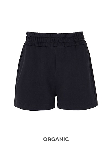 8 by YOOX Shorts & Bermuda ORGANIC JERSEY PULL-ON SHORTS
 Black 100% Organic cotton