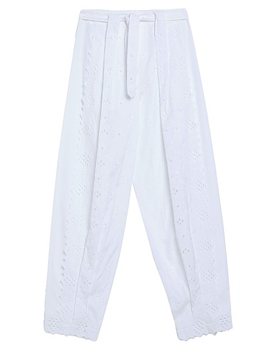 ALBERTA FERRETTI Casual trouser White 95% Cotton, 5% Other Fibres