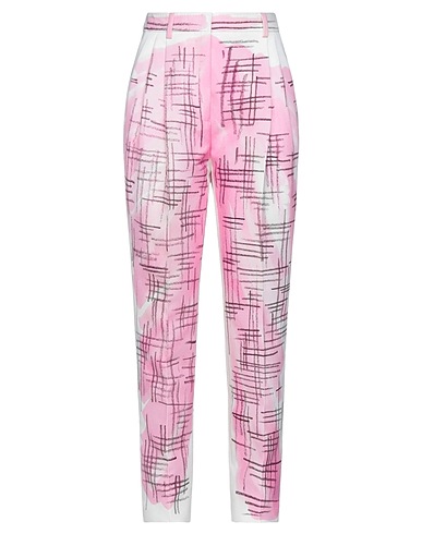 MOSCHINO Casual trouser Pink 80% Cotton, 20% Linen
