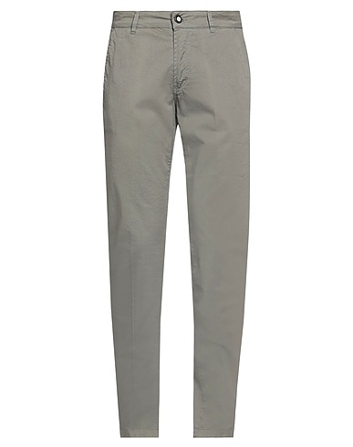 CAMOUFLAGE AR AND J. Casual trouser Military green 97% Cotton, 3% Elastane