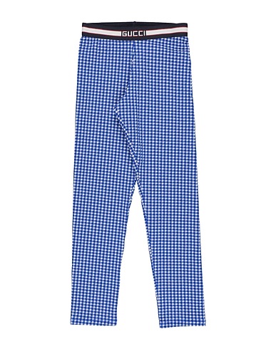 GUCCI Leggings Blu 68% Cotone, 26% Poliammide, 6% Elastan, Poliestere, Gomma