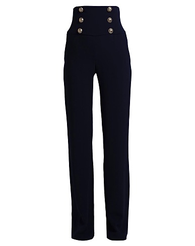 BALMAIN パンツ ミッドナイトブルー レーヨン 100%