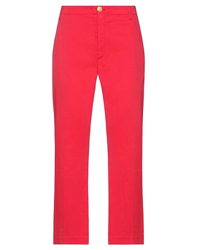 MANILA GRACE Pantalone Rosso 97% Cotone, 3% Elastan