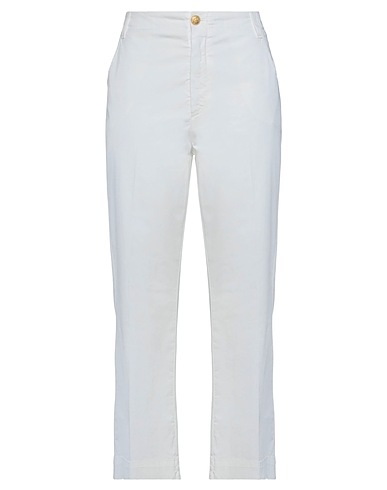 MANILA GRACE Pantalone Bianco 97% Cotone, 3% Elastan