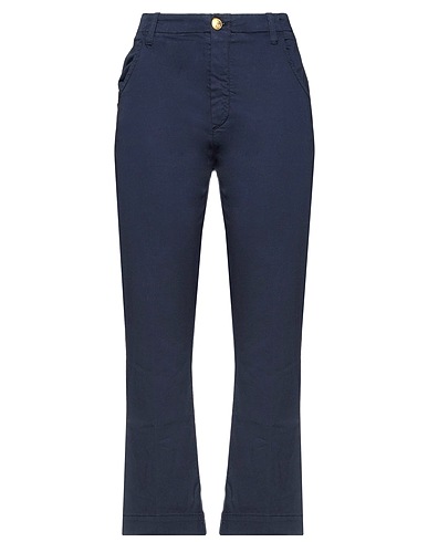 MANILA GRACE Casual trouser Midnight blue 97% Cotton, 3% Elastane